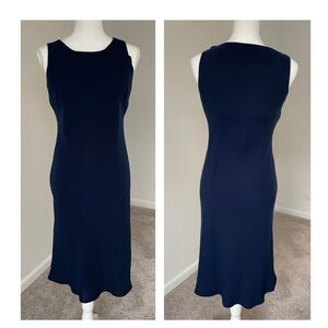 Jessica Howard Navy Sheath Sleeveless Dress Size 6 Petit